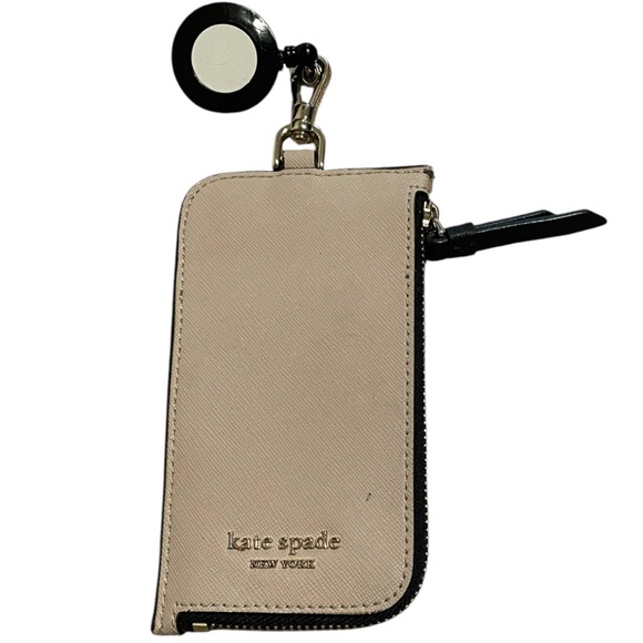 Kate Spade Cameron Card Case Warm Beige Black - Picture 1 of 4